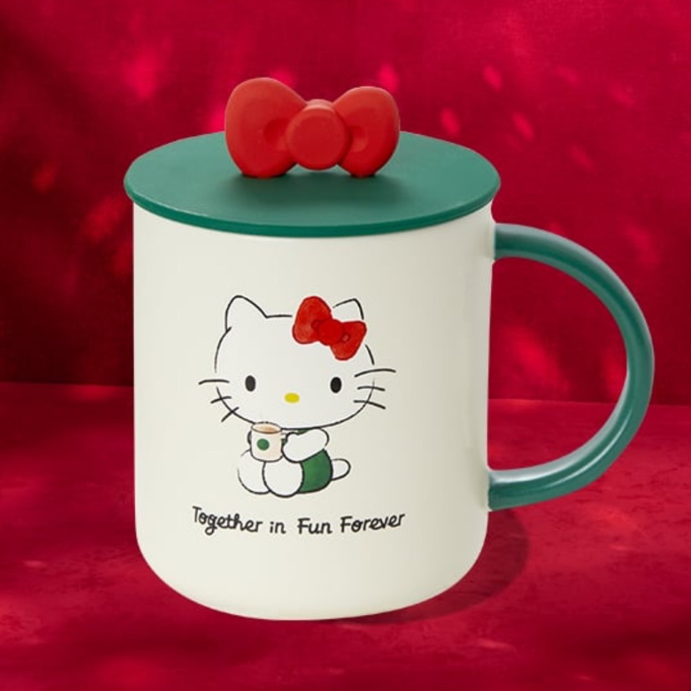 16oz Hello Kitty x Starbucks Limited Edition Ceramic Mug with Lid